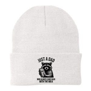 Just A Dad Who Always Came Back With The Milk Funny Knit Cap Winter Beanie