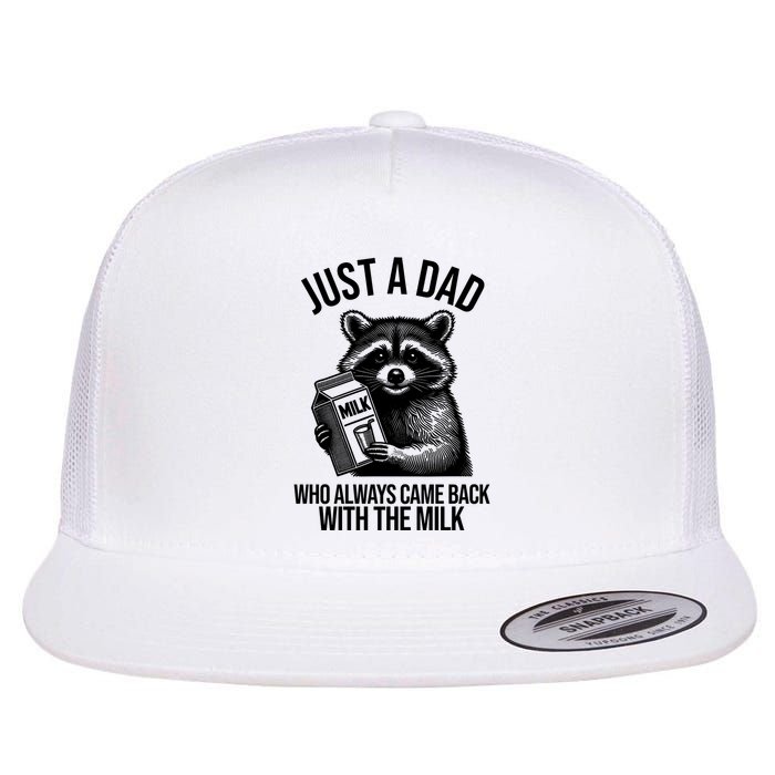 Just A Dad Who Always Came Back With The Milk Funny Flatbill Hat