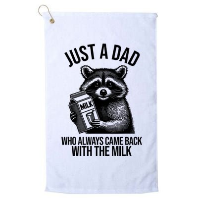 Just A Dad Who Always Came Back With The Milk Funny Golf Towel