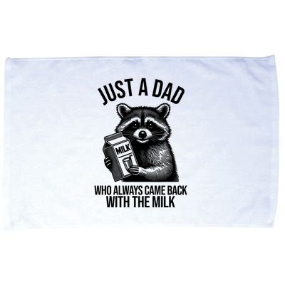 Just A Dad Who Always Came Back With The Milk Funny Microfiber Hand Towel