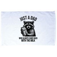 Just A Dad Who Always Came Back With The Milk Funny Microfiber Hand Towel