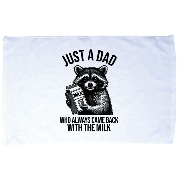 Just A Dad Who Always Came Back With The Milk Funny Microfiber Hand Towel