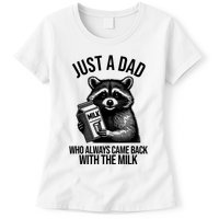 Just A Dad Who Always Came Back With The Milk Funny Womens T-Shirt