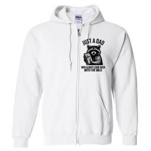 Just A Dad Who Always Came Back With The Milk Funny Full Zip Hoodie