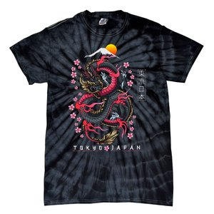 Japanese Aesthetic Dragon Tokyo Japan Tie-Dye T-Shirt