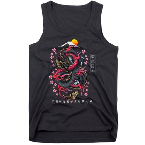 Japanese Aesthetic Dragon Tokyo Japan Tank Top