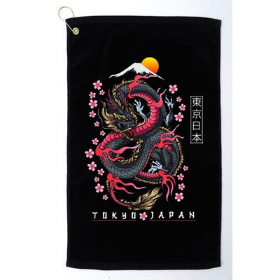 Japanese Aesthetic Dragon Tokyo Japan Golf Towel