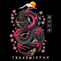 Japanese Aesthetic Dragon Tokyo Japan Kids Sweatshirt
