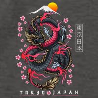 Japanese Aesthetic Dragon Tokyo Japan Vector Backpack