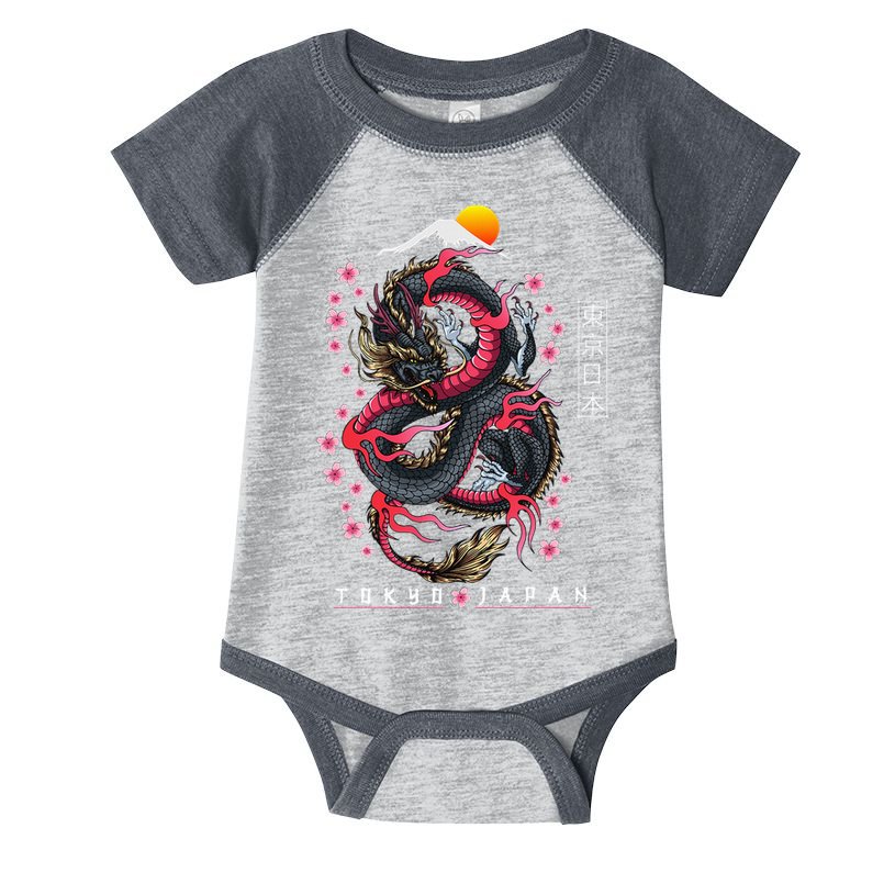 Japanese Aesthetic Dragon Tokyo Japan Infant Baby Jersey Bodysuit