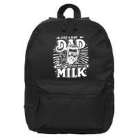 Just A Dad Who Always Came Back With The Milk Funny Father Day 16 in Basic Backpack