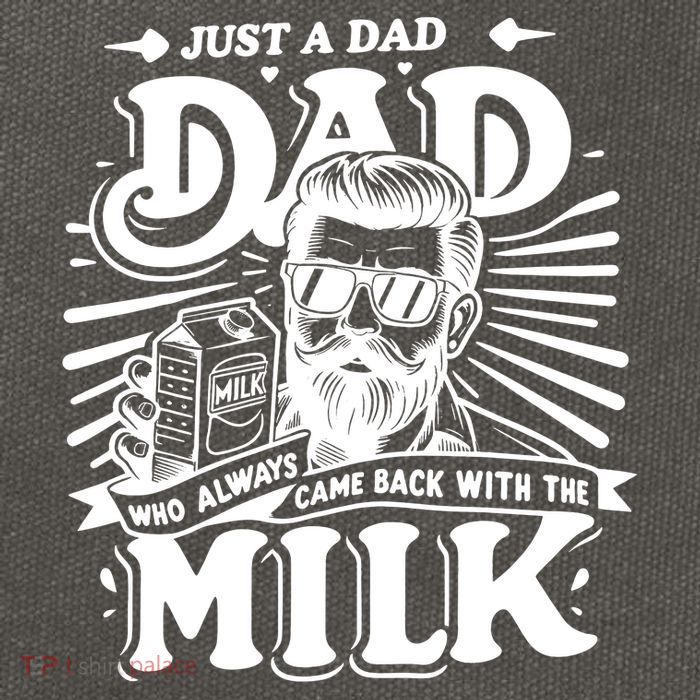 Just A Dad Who Always Came Back With The Milk Funny Father Day Cotton Canvas Backpack