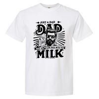 Just A Dad Who Always Came Back With The Milk Funny Father Day Garment-Dyed Heavyweight T-Shirt