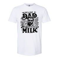 Just A Dad Who Always Came Back With The Milk Funny Father Day Softstyle CVC T-Shirt