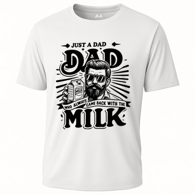 Just A Dad Who Always Came Back With The Milk Funny Father Day Performance Shirt