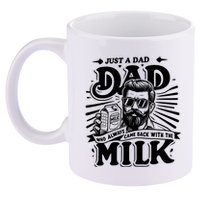 Just A Dad Who Always Came Back With The Milk Funny Father Day 11oz C Handle Ceramic Mug