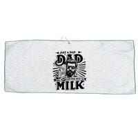 Just A Dad Who Always Came Back With The Milk Funny Father Day Large Microfiber Waffle Golf Towel