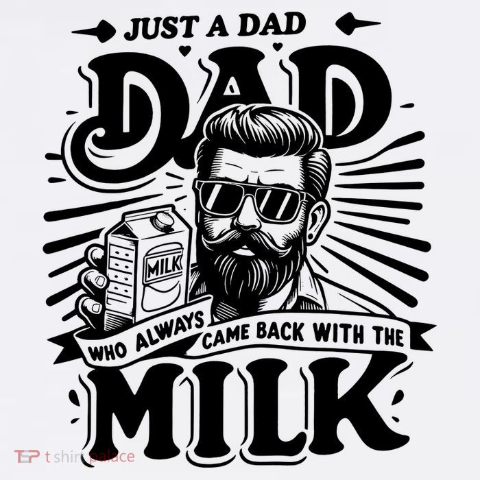 Just A Dad Who Always Came Back With The Milk Funny Father Day Youth Performance Sprint T-Shirt