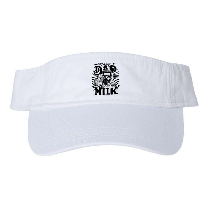 Just A Dad Who Always Came Back With The Milk Funny Father Day Visor