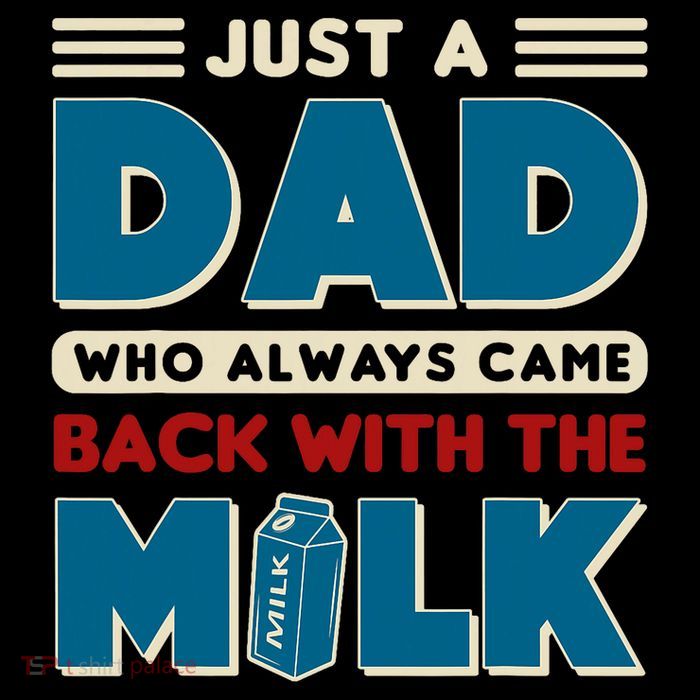 Just A Dad Who Always Came Back With The Milk Retro Fun Dad Flexfit Unipanel Trucker Cap