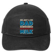 Just A Dad Who Always Came Back With The Milk Retro Fun Dad 7-Panel Snapback Hat