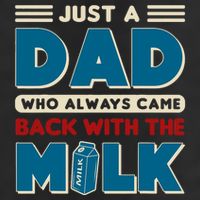 Just A Dad Who Always Came Back With The Milk Retro Fun Dad Microfiber Hand Towel