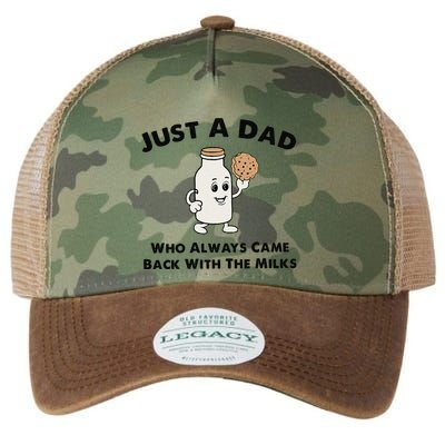 Just A Dad Who Always Came Back With The Milk Legacy Tie Dye Trucker Hat