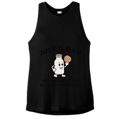 Just A Dad Who Always Came Back With The Milk Ladies PosiCharge Tri-Blend Wicking Tank