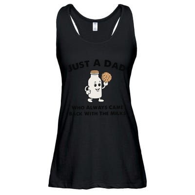 Just A Dad Who Always Came Back With The Milk Ladies Essential Flowy Tank