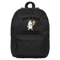 Just A Dad Who Always Came Back With The Milk 16 in Basic Backpack