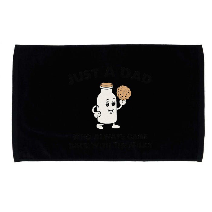 Just A Dad Who Always Came Back With The Milk Microfiber Hand Towel