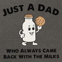 Just A Dad Who Always Came Back With The Milk Cotton Canvas Backpack