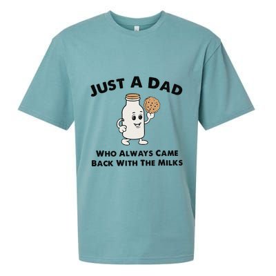 Just A Dad Who Always Came Back With The Milk Sueded Cloud Jersey T-Shirt