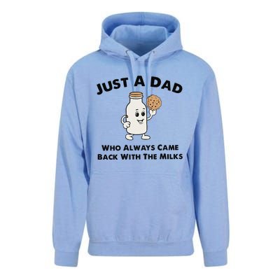 Just A Dad Who Always Came Back With The Milk Unisex Surf Hoodie