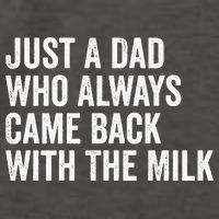 Just A Dad Who Always Came Back With The Milk FatherS Day Vector Backpack