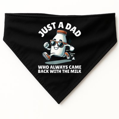 Just A Dad Who Always Came Back With The Milk Fathers Day USA-Made Doggie Bandana