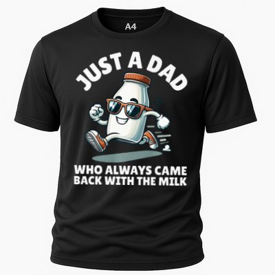Just A Dad Who Always Came Back With The Milk Fathers Day Performance Shirt