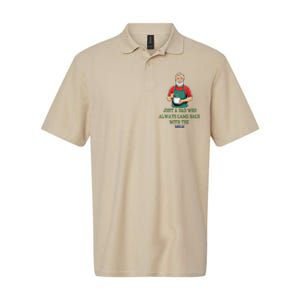 Just A Dad Who Always Came Back With The Milk Funny Dad Softstyle Adult Sport Polo