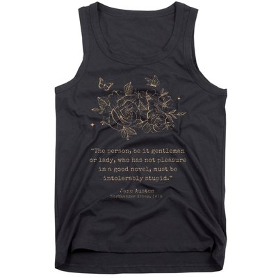 Jane Austen Dark Academia Bookish Bookworm Literary Tank Top