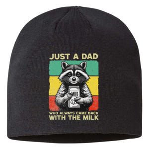 Just A Dad Who Always Came Back With The Milk FatherS Day Sustainable Beanie