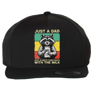 Just A Dad Who Always Came Back With The Milk FatherS Day Wool Snapback Cap