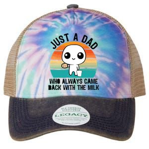 Just A Dad Who Always Came Back With The Milk Legacy Tie Dye Trucker Hat