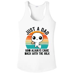 Just A Dad Who Always Came Back With The Milk Ladies PosiCharge Competitor Racerback Tank