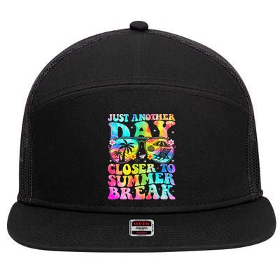 Just Another Day Closer To Summer Break Last Day Of School 7 Panel Mesh Trucker Snapback Hat