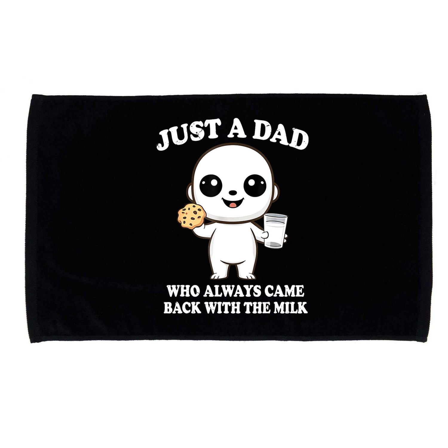 Just A Dad Who Always Came Back With The Milk Microfiber Hand Towel