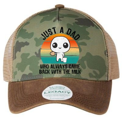 Just A Dad Who Always Came Back With The Milk, Father's Day  Legacy Tie Dye Trucker Hat