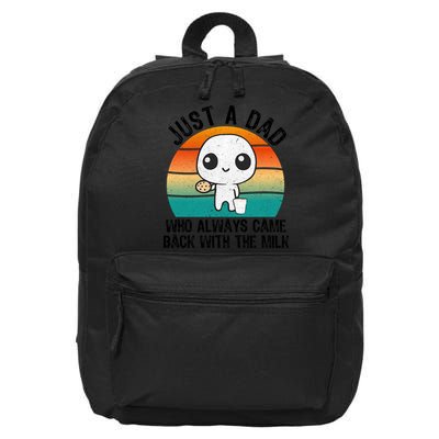 Just A Dad Who Always Came Back With The Milk, Father's Day  16 in Basic Backpack
