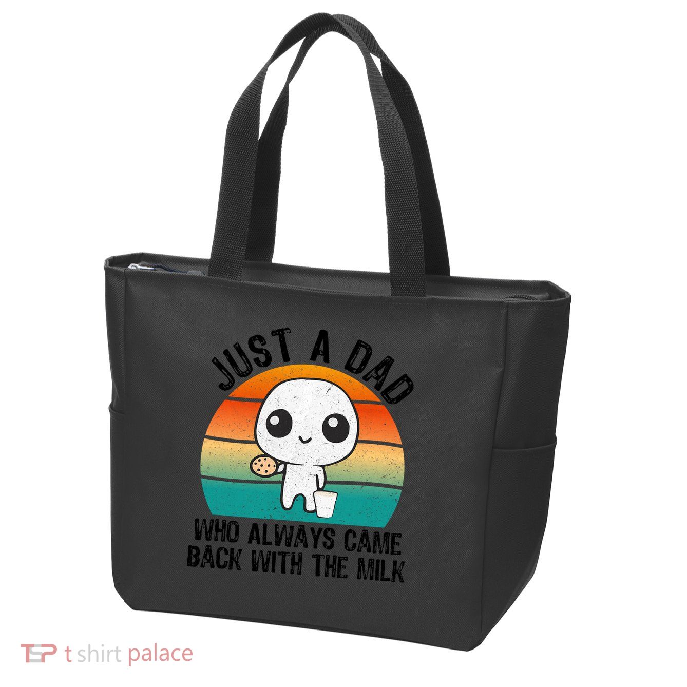 Just A Dad Who Always Came Back With The Milk, Father's Day  Zip Tote Bag