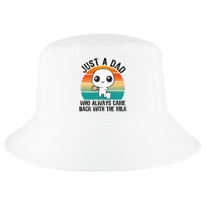 Just A Dad Who Always Came Back With The Milk, Father's Day  Cool Comfort Performance Bucket Hat