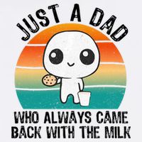 Just A Dad Who Always Came Back With The Milk, Father's Day  Sustainable Bucket Hat